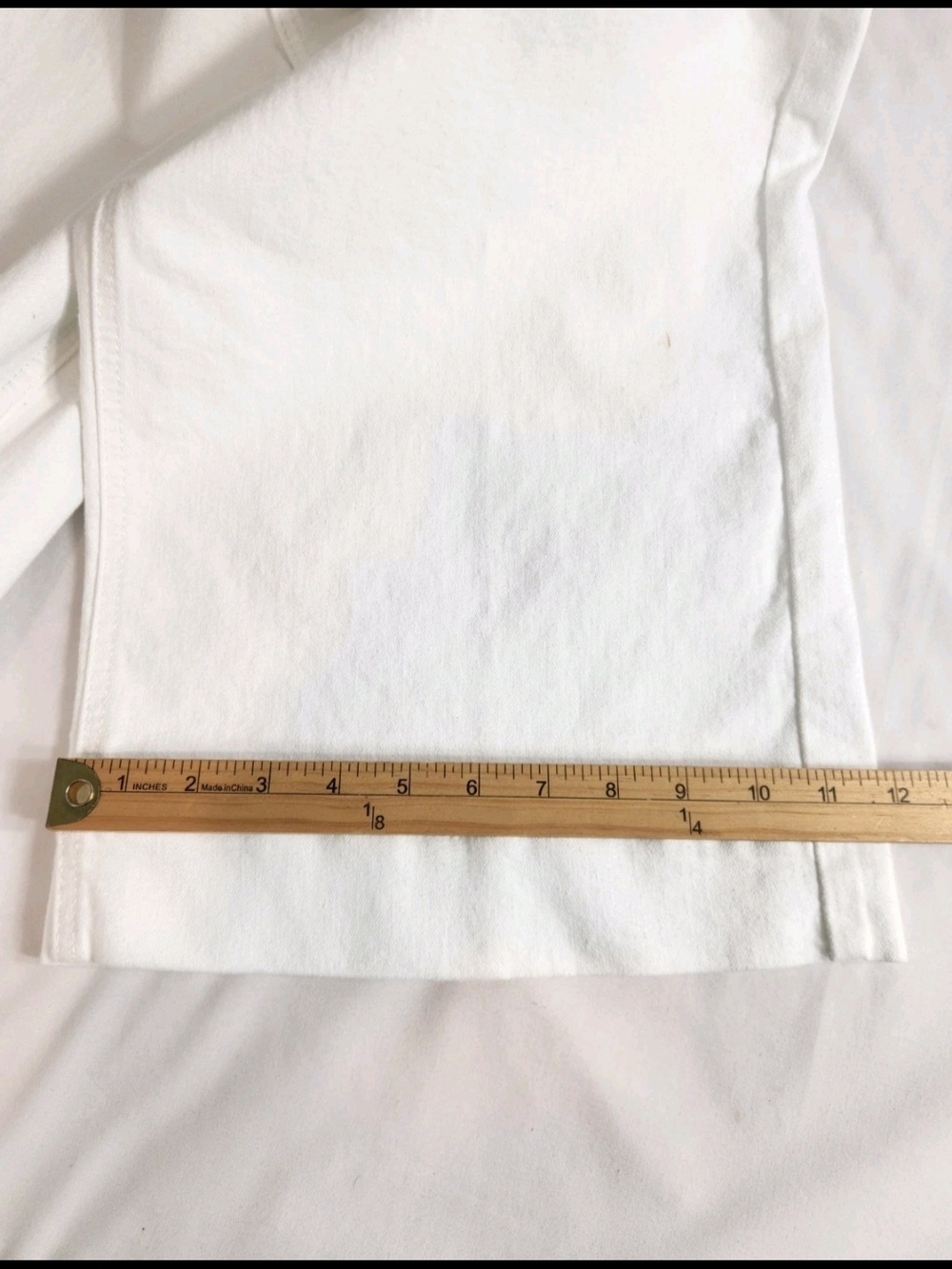 Ariat Wide Leg Jeans Women's Size 31 R White Ultra High Rise Stretch Crop NWT 54 - Picture 13 of 15